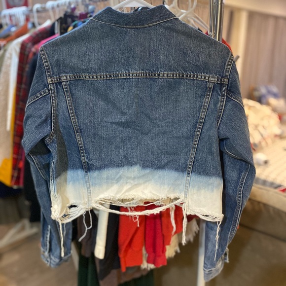 Denimist Agnes Cropped Denim Trucker Jacket - Size Small - Picture 6 of 6